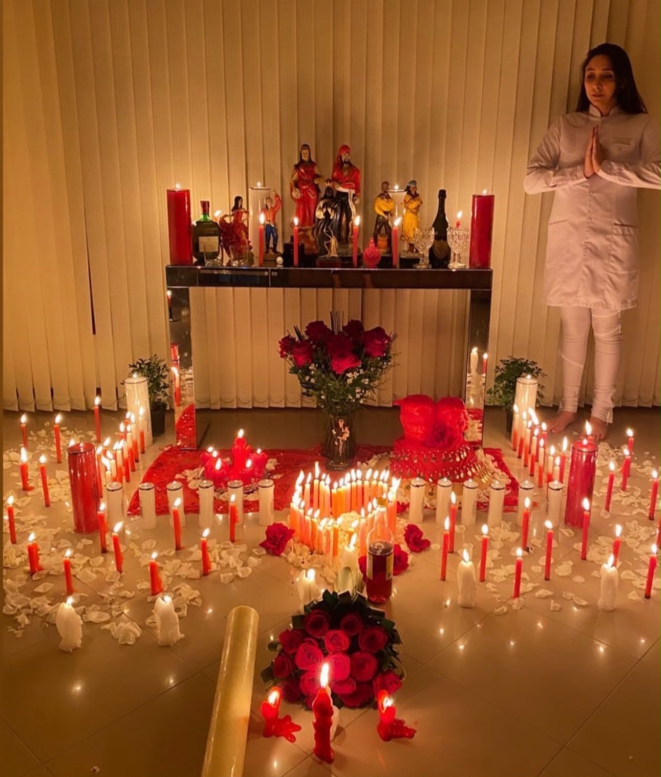 Altar de velas para trabalho espiritual amoroso